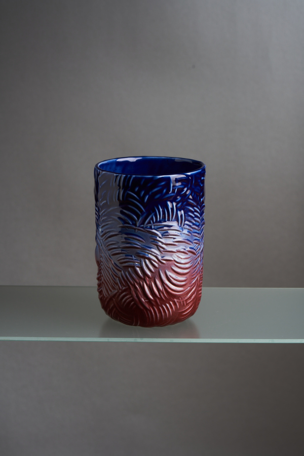 Dekopr - váza modročervená